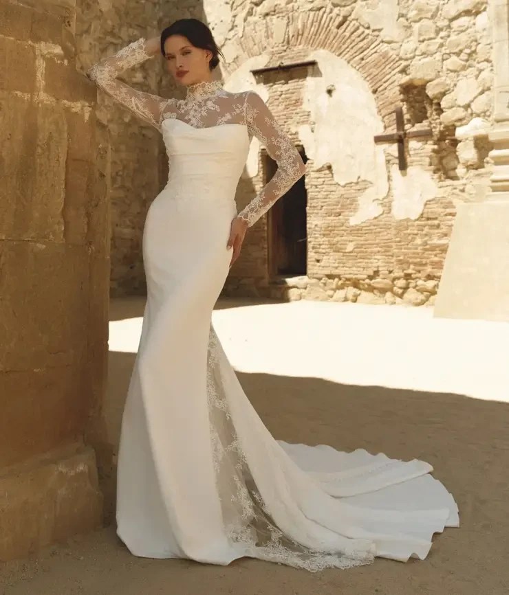 Model wearing an Elissar Bridal gown