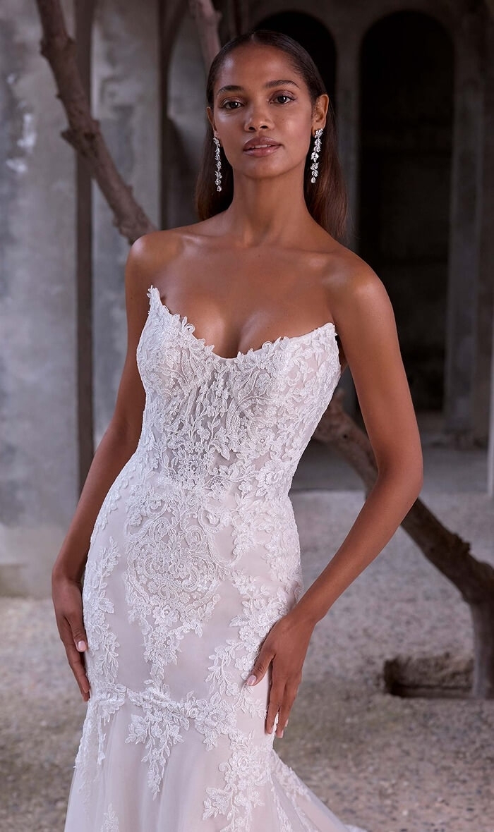 Model wearing a Morilee gown